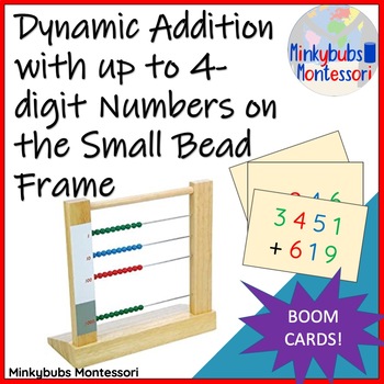 Preview of Small Bead Frame Dynamic Addition Montessori Math Digital Manipulative Lessons