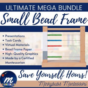 Preview of Small Bead Frame MEGA BUNDLE Montessori Math Printable and Virtual Activities