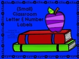 Small Classroom Letter & Number Labels