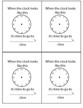Preview of Small Clocks for pull-out class (4 per page)