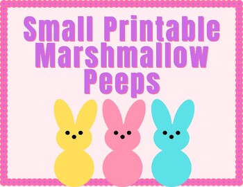 Preview of Small Easter Marshmallow Peeps Printables