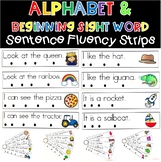 Small Group Alphabet Sight Word Fluency Strips