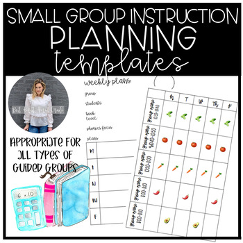 Preview of Small Group Binder Planning Templates: Guided Reading, Guided Math