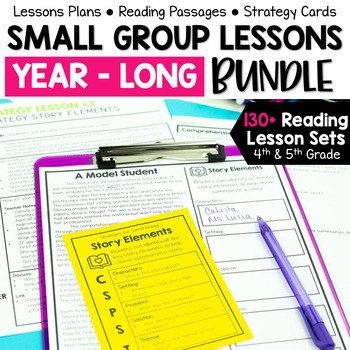 Preview of Small Group Comprehension Lessons and Reading Passages - Year-Long Bundle