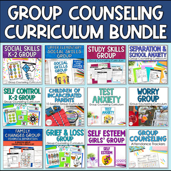 Preview of Small Group Counseling Curriculum 11-Group Bundle for Elementary