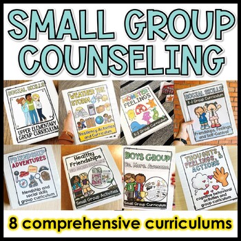 Preview of Group Counseling Curriculum With Social Skills Activities, Anxiety Coping Skills
