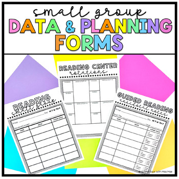 Preview of Small Group Data & Planning Forms