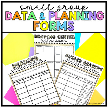 Preview of Small Group Data & Planning Forms