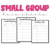 Small Group Data Sheets