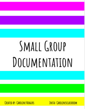 Preview of Small Group Documentation Log EDITABLE 