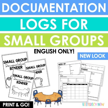 Preview of Small Group Documentation Binder | Logs and Templates