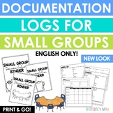 Small Group Documentation Binder | Logs and Templates