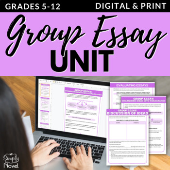 Preview of Small Group Essay Writing Unit for Middle or High School ELA