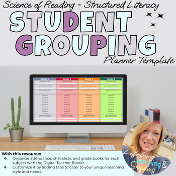 Preview of Small Group Instruction Planner for Structured Literacy Classrooms *SOR aligned*