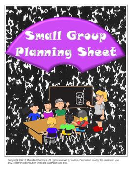 Preview of Small Group Planning Sheet- EDITABLE