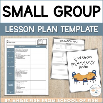 Preview of Small Group Lesson Plan Template Science of Reading | Dictation Mats