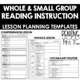 Lesson Planning Templates (Phonics, Comprehension, & Vocabulary)