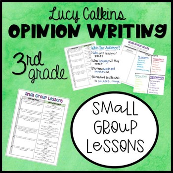 Preview of Opinion Writing Small Group Lessons 3rd grade