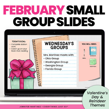 Preview of Small Group Materials Slides - Editable Slides™ Template for February