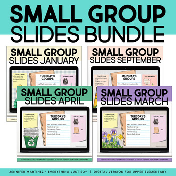 Preview of Small Group Materials Slides - Google Slides™ Template BUNDLE