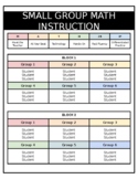 Small Group Math Instruction Organizer | EDITABLE