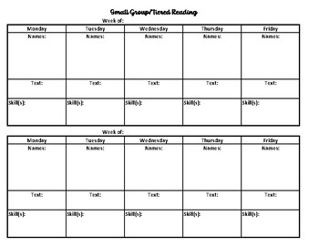 Preview of Small Group Math & Reading Tracker