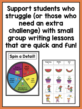 small group narrative writing lessons for kindergarten tpt