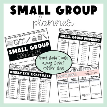 Preview of Small Group Planner | Digital & Print | Template | Class Slides | Teacher Slides