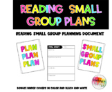 Small Group Planning Pages/Binder