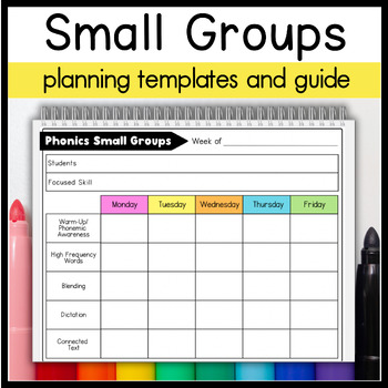 Preview of Small Group Planning Templates Digital and Editable