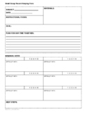 Small Group Planning and Record Keeping Form