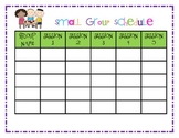 Small Group Planning/Schedule