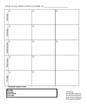 Small Group Plans Template