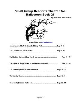 Preview of Small Group Reader's Theater for Halloween - Book 2!