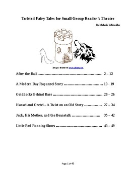 Preview of Twisted Fairy Tales for Small Group Reader's Theater