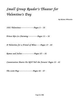 Preview of Valentines Day Pack:Reader's Theater for Small Groups and Literacy Centers