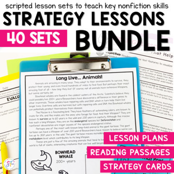 Preview of Nonfiction Small Group Lesson Bundle: Lesson Plans, Passages, & Mini Posters
