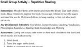 Small Group Reading Activity - Repetitive Reading