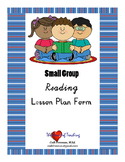 Small Group Reading Lesson Plan