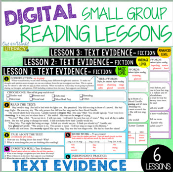 Preview of Guided Reading Lesson Plans - TEXT EVIDENCE - Differentiated - Digital & Print