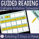 Small Group Reading Rotations | Editable | 5 Reading Group