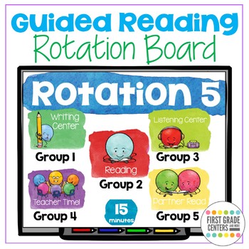Preview of Small Group Rotation Slides - Reading Group Schedule with Timers Editable