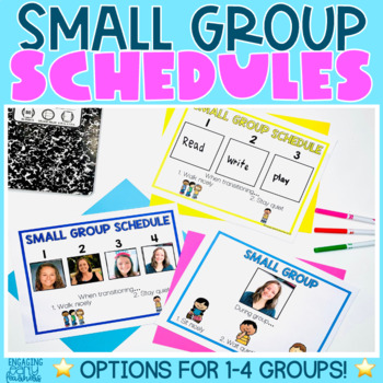 Preview of Small Group Schedule Boards for Groups, Centers, Etc.