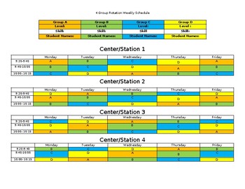Preview of Small Group Schedule- Editable