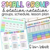 Small Group Schedule | Lesson Plan Template | Station Rota