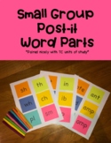Small Group Word Parts