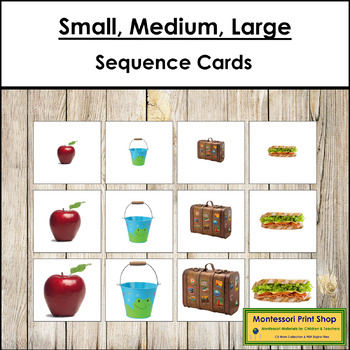 Preview of FREE Size Sequence Cards (Visual Discrimination Skills)