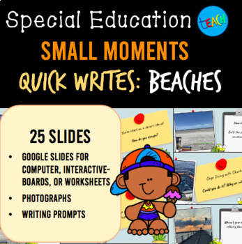 Preview of Small Moment: Quick Write BEACHES/OCEANS Special Education