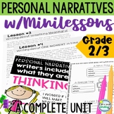Personal Narratives 2nd Grade 3rd Minilessons Small Moments Graphic Organizers