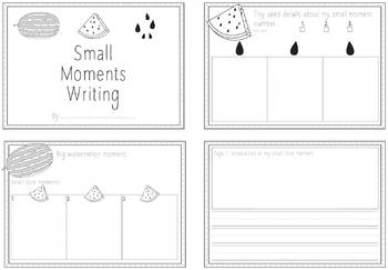 Preview of Small Moments Writing - Mini book, planning templates and posters